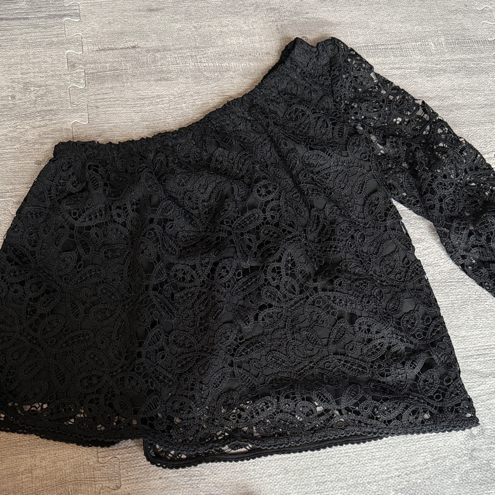 Rebecca Minkoff Black Satin Top